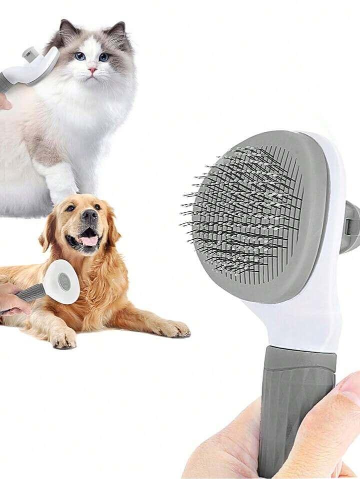 Escova Removedora de Pelos Autolimpante | Para Cães e Gatos