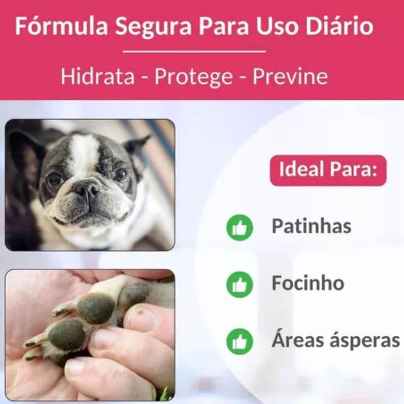 Hidratante Natural para Patas, Focinho e Calos | 100% Vegano e Seguro para Cães e Gatos