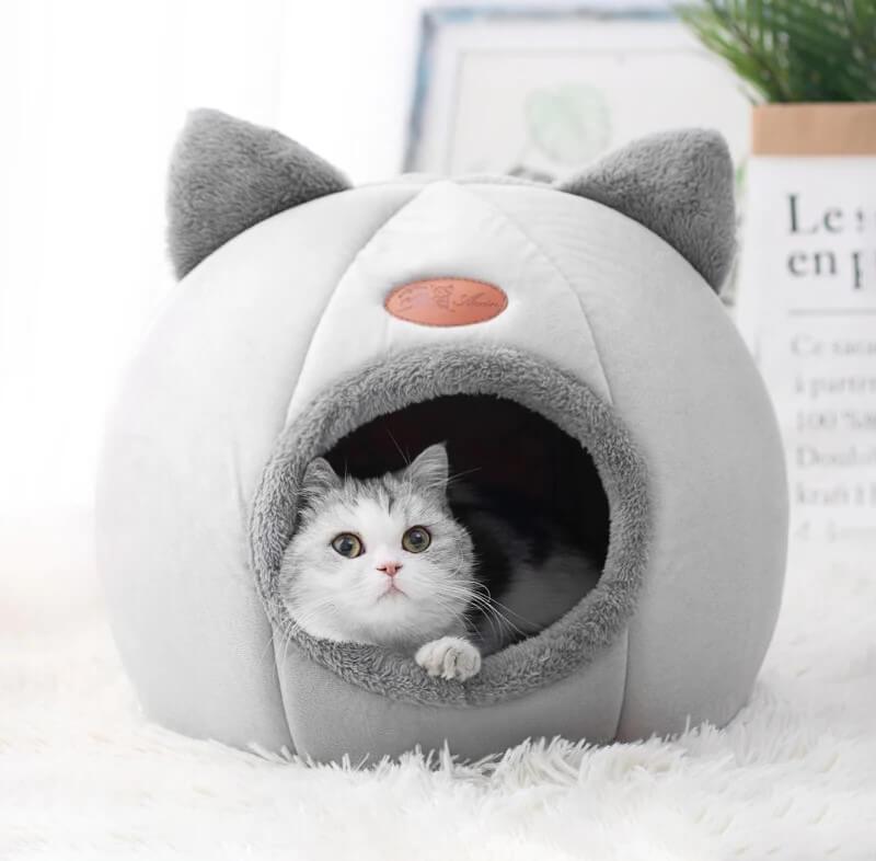 Casinha de Tenda Gatinho para Pets - Cama Aconchegante para Gatos e Cães