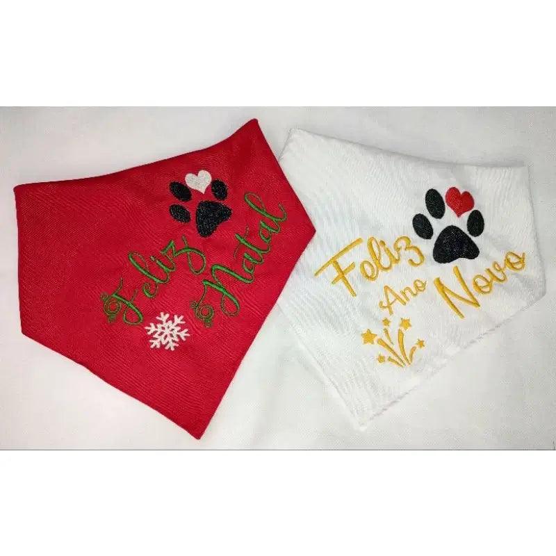 Kit Bandana de Natal e Ano Novo para Pets