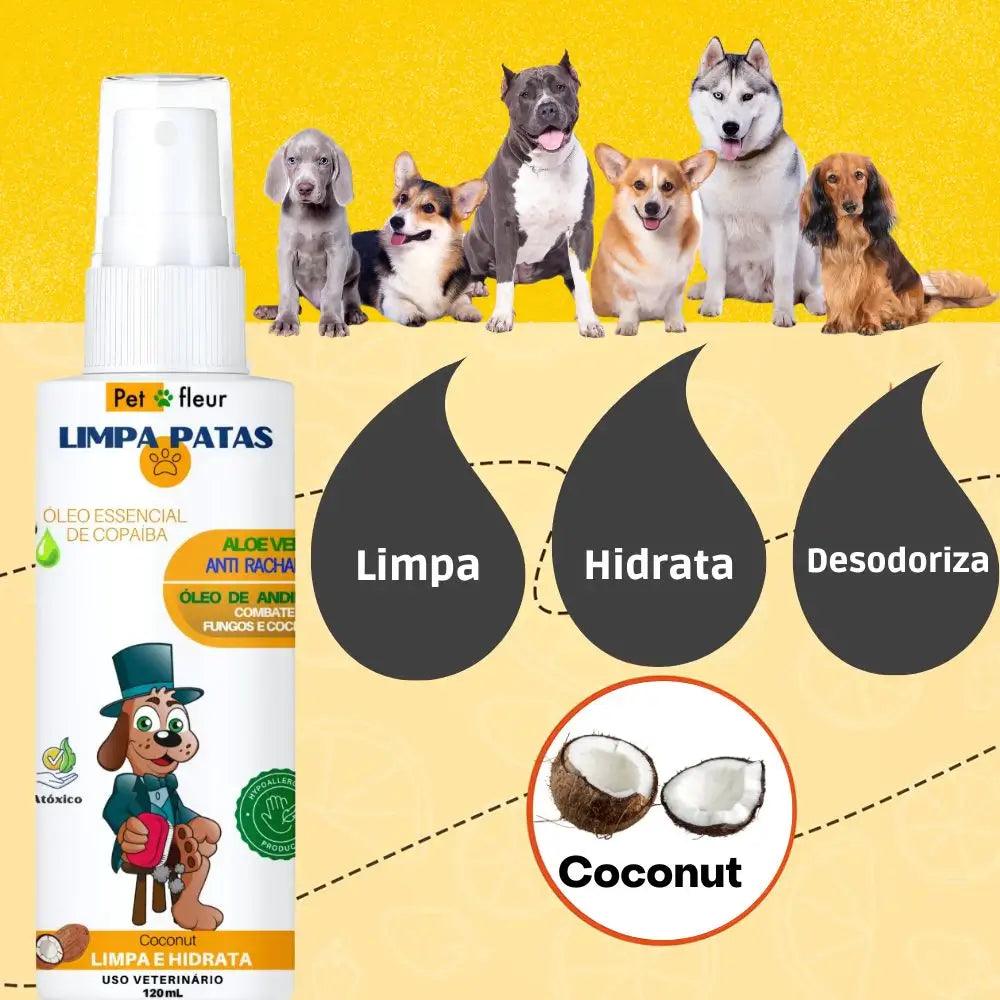 Limpa Patinhas Ultra Hidratante | Elimina Fungos e Coceiras