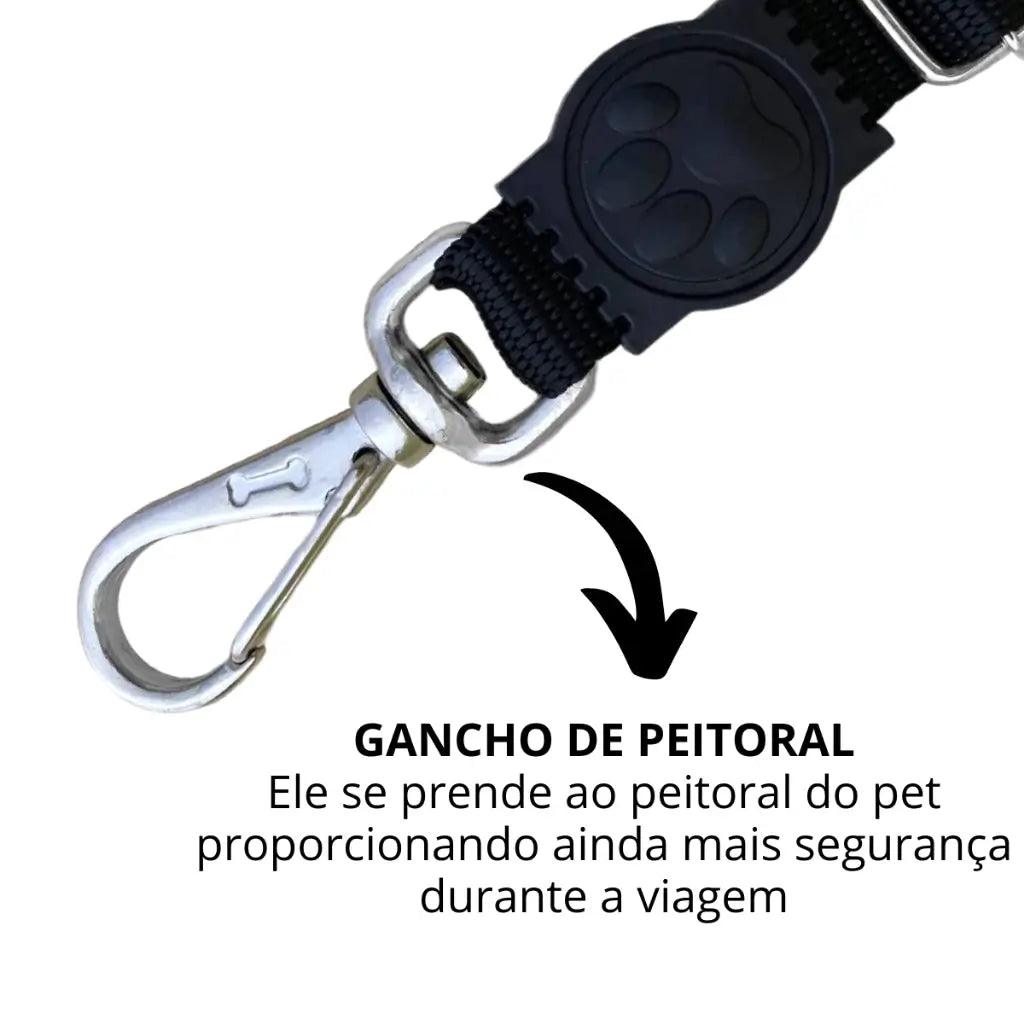 Cinto de Segurança Universal Ajustável para Pets – Proteção Ideal para Cães e Gatos em Viagens