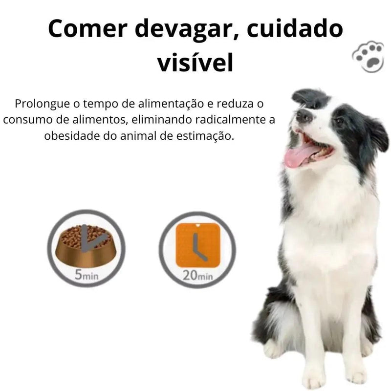 Tapete Comedouro Lento Interativo com Ventosas de Silicone – Reduz Ansiedade e Melhora a Digestão para Cães e Gatos