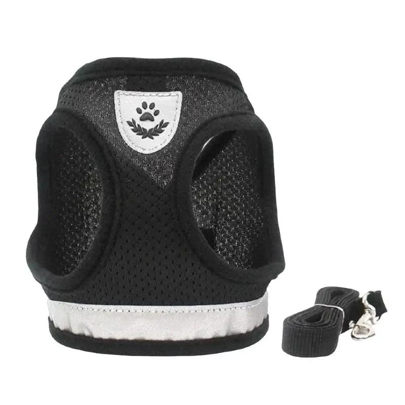 Coleira Peitoral com Fecho de Velcro e Guia Refletiva para Cachorros e Gatos – Conforto e Segurança para Pets